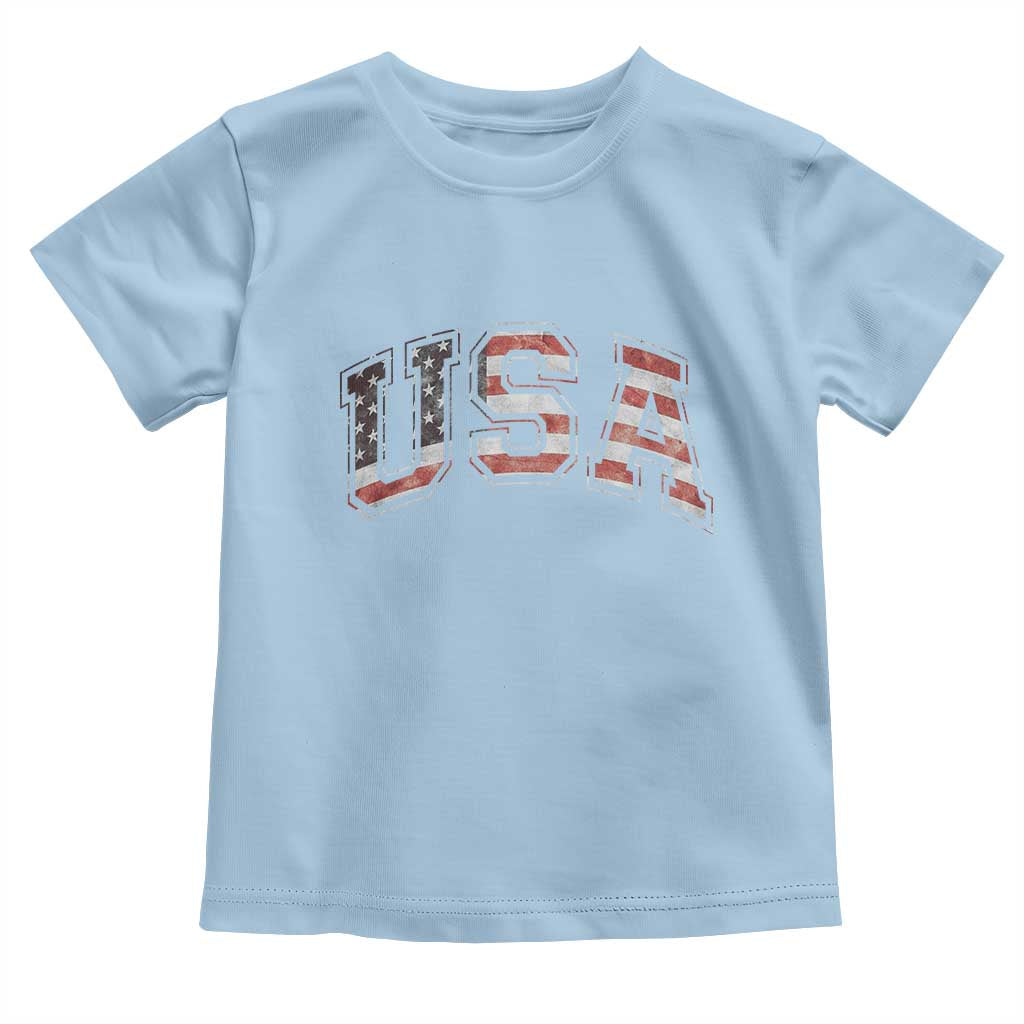 Funny USA Patriotic 4th of July American Flag Toddler T Shirt - Wonder Print Shop