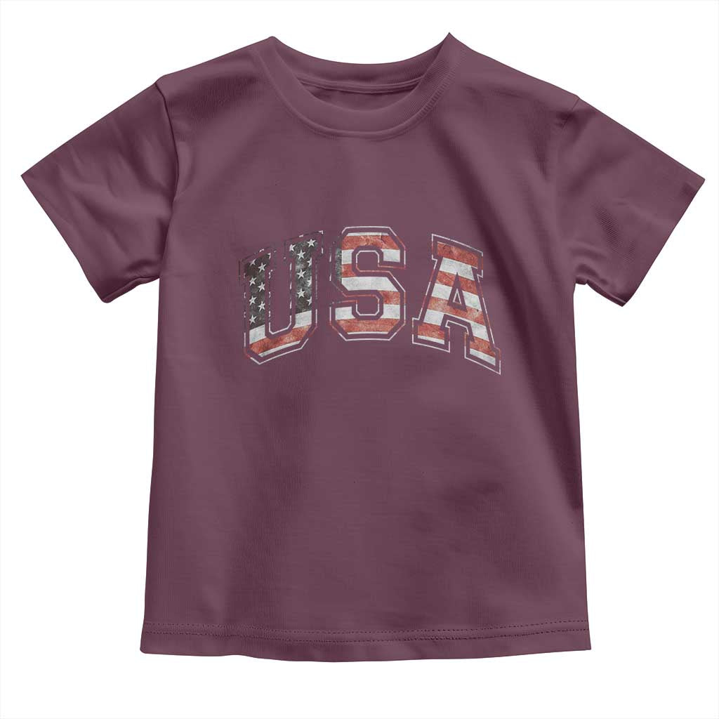 Funny USA Patriotic 4th of July American Flag Toddler T Shirt - Wonder Print Shop