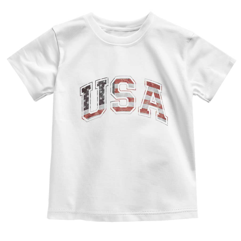 Funny USA Patriotic 4th of July American Flag Toddler T Shirt - Wonder Print Shop