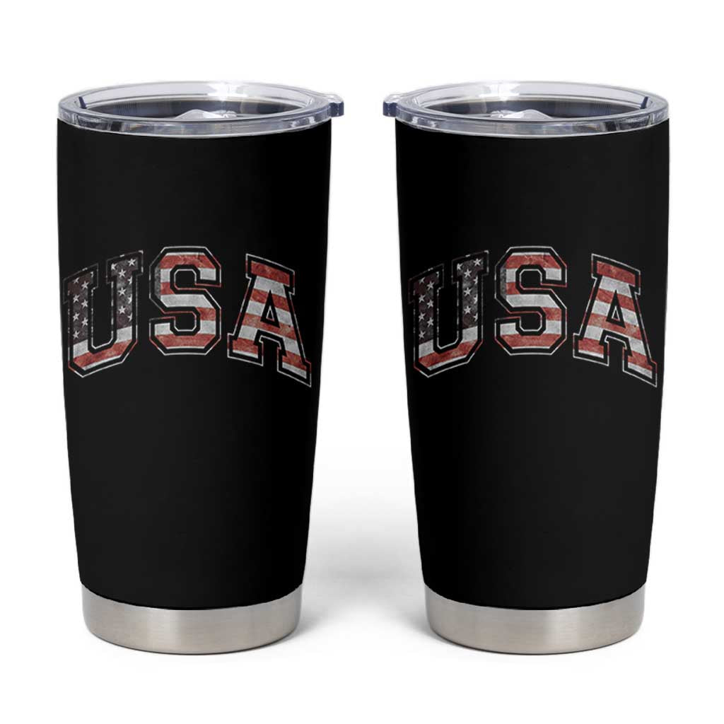 Funny USA Patriotic 4th of July American Flag Tumbler Cup - Wonder Print Shop