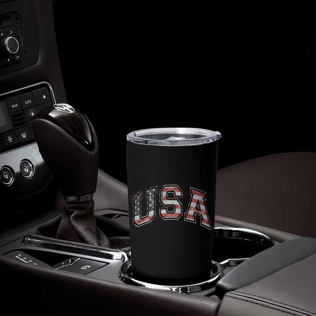 Funny USA Patriotic 4th of July American Flag Tumbler Cup - Wonder Print Shop