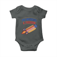 Pig Missiles And Freedom Hot Dog 4th of July Humor Baby Onesie