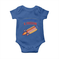 Pig Missiles And Freedom Hot Dog 4th of July Humor Baby Onesie