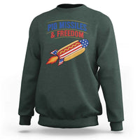 Pig Missiles And Freedom Hot Dog 4th of July Humor Sweatshirt