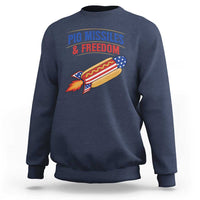 Pig Missiles And Freedom Hot Dog 4th of July Humor Sweatshirt