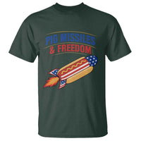 Pig Missiles And Freedom Hot Dog 4th of July Humor T Shirt