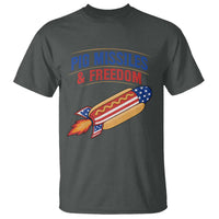 Pig Missiles And Freedom Hot Dog 4th of July Humor T Shirt