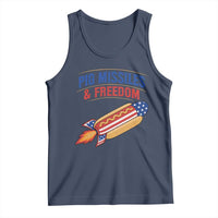 Pig Missiles And Freedom Hot Dog 4th of July Humor Tank Top