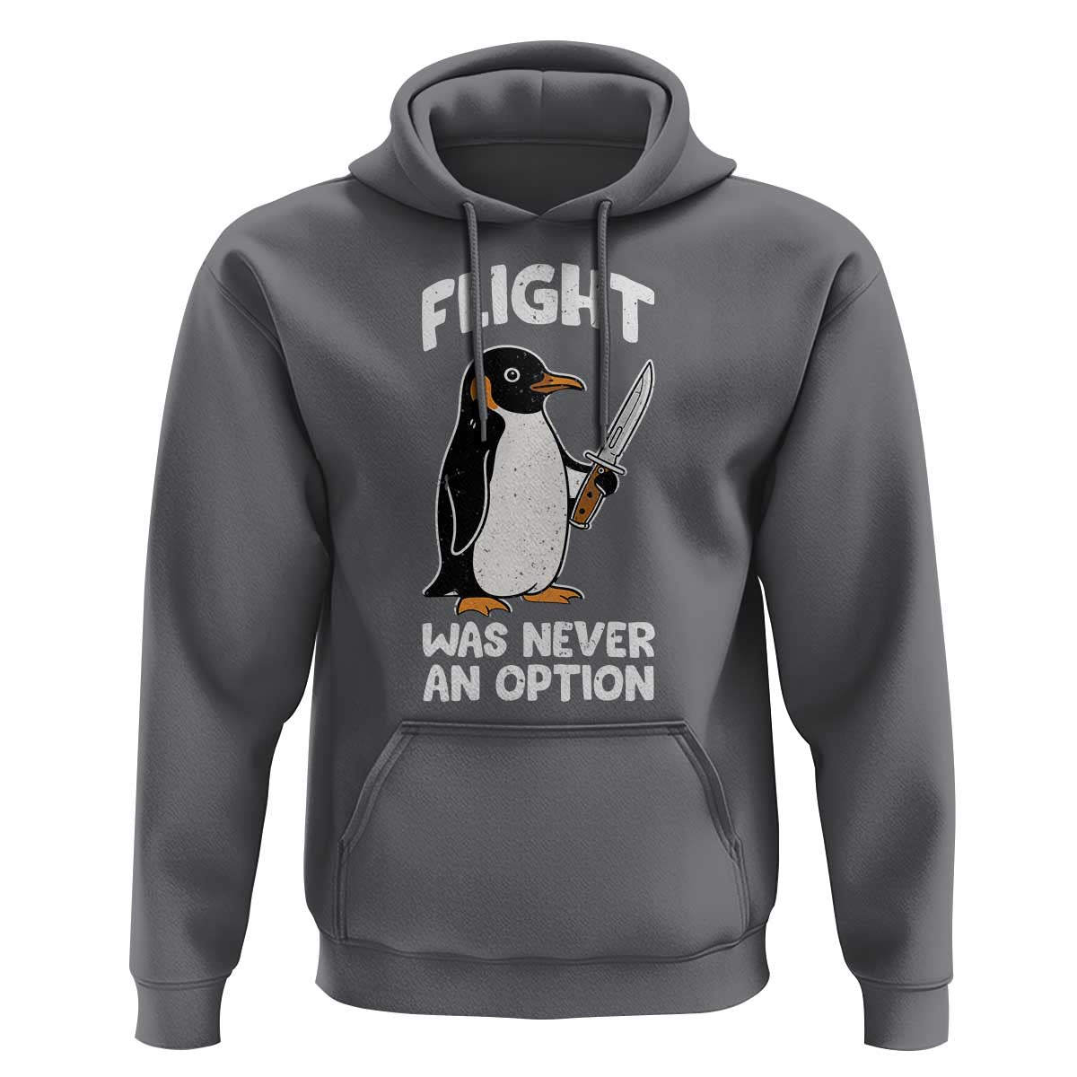 Penguin Flight Was Never An Option Hoodie Funny Dark Humor