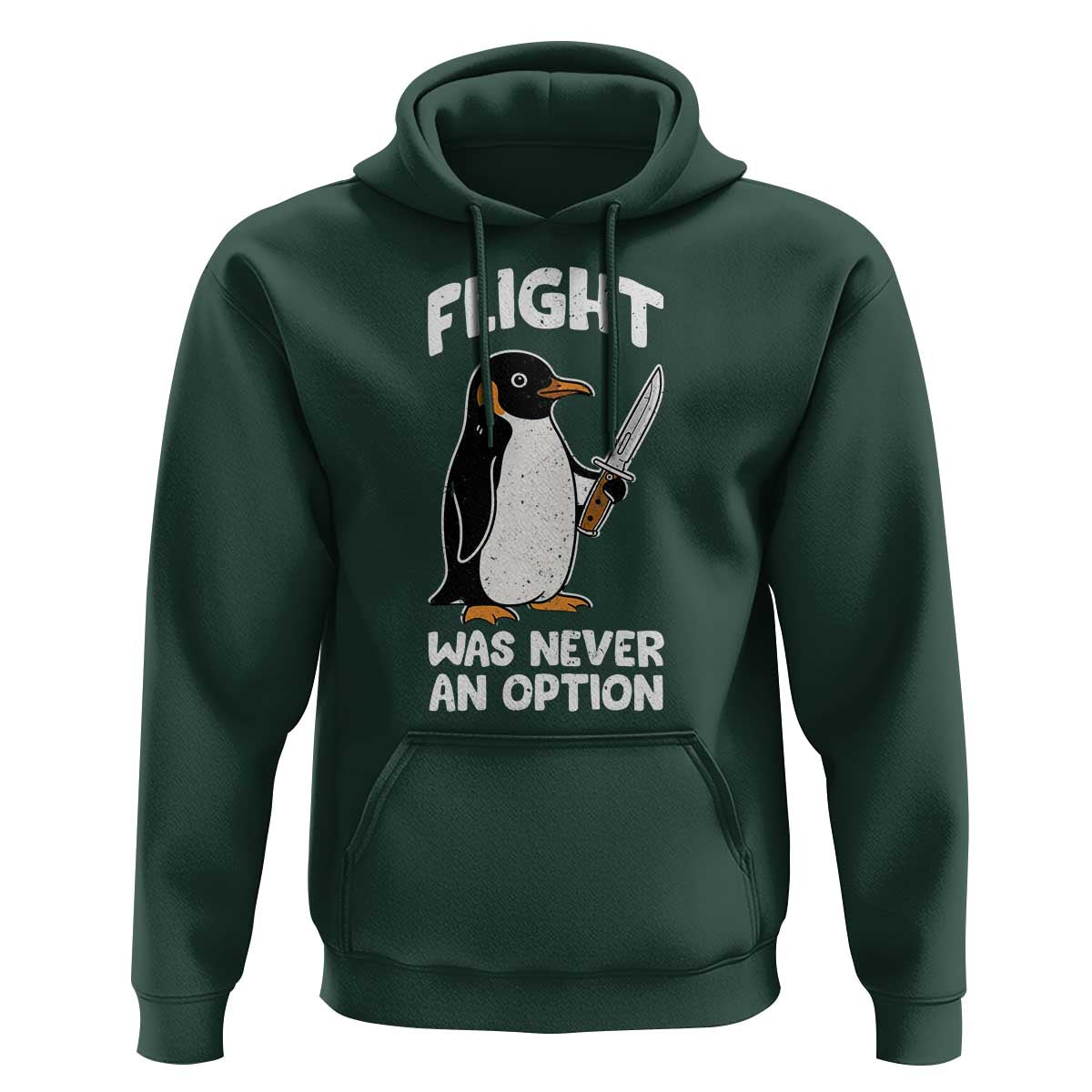 Penguin Flight Was Never An Option Hoodie Funny Dark Humor