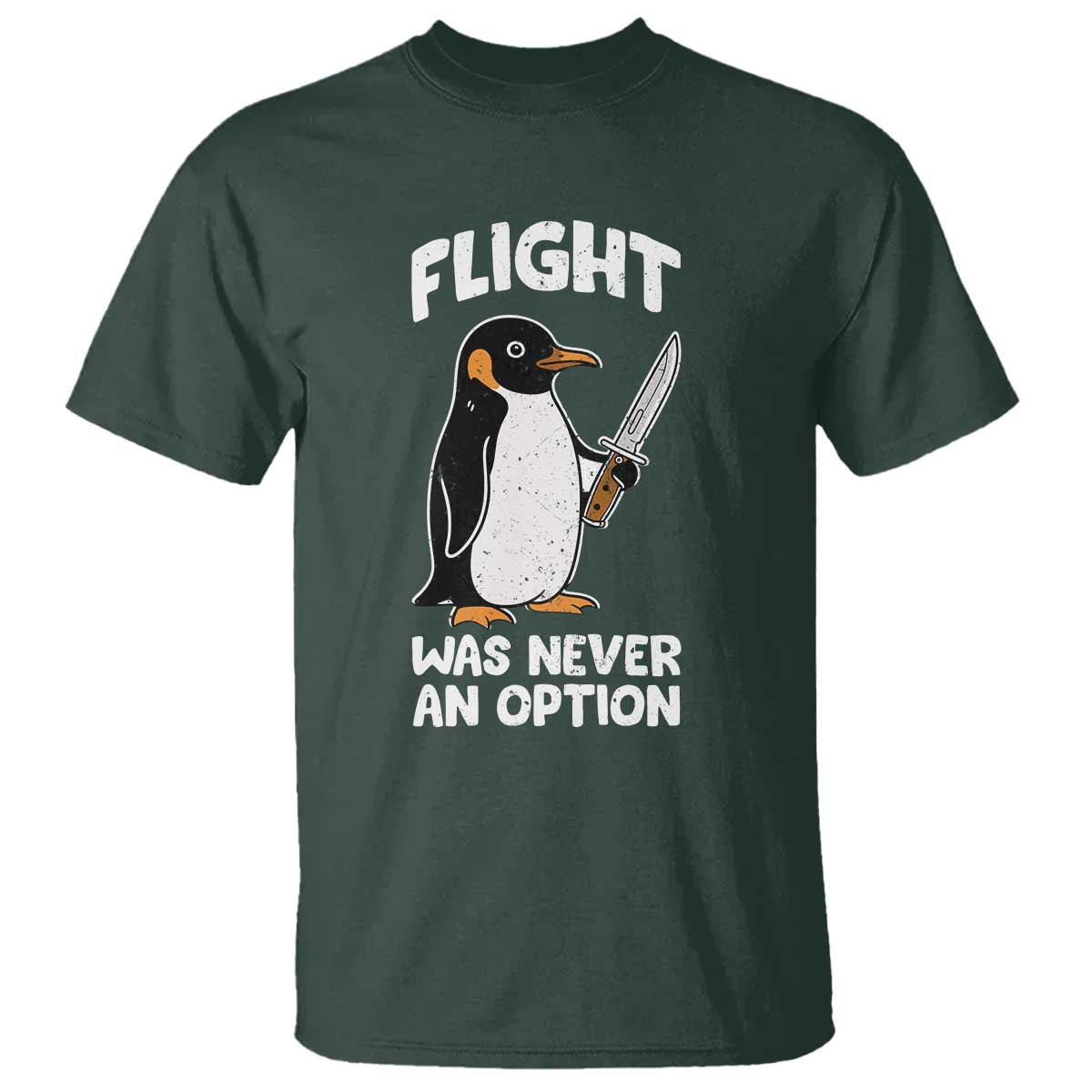Penguin Flight Was Never An Option T Shirt Funny Dark Humor