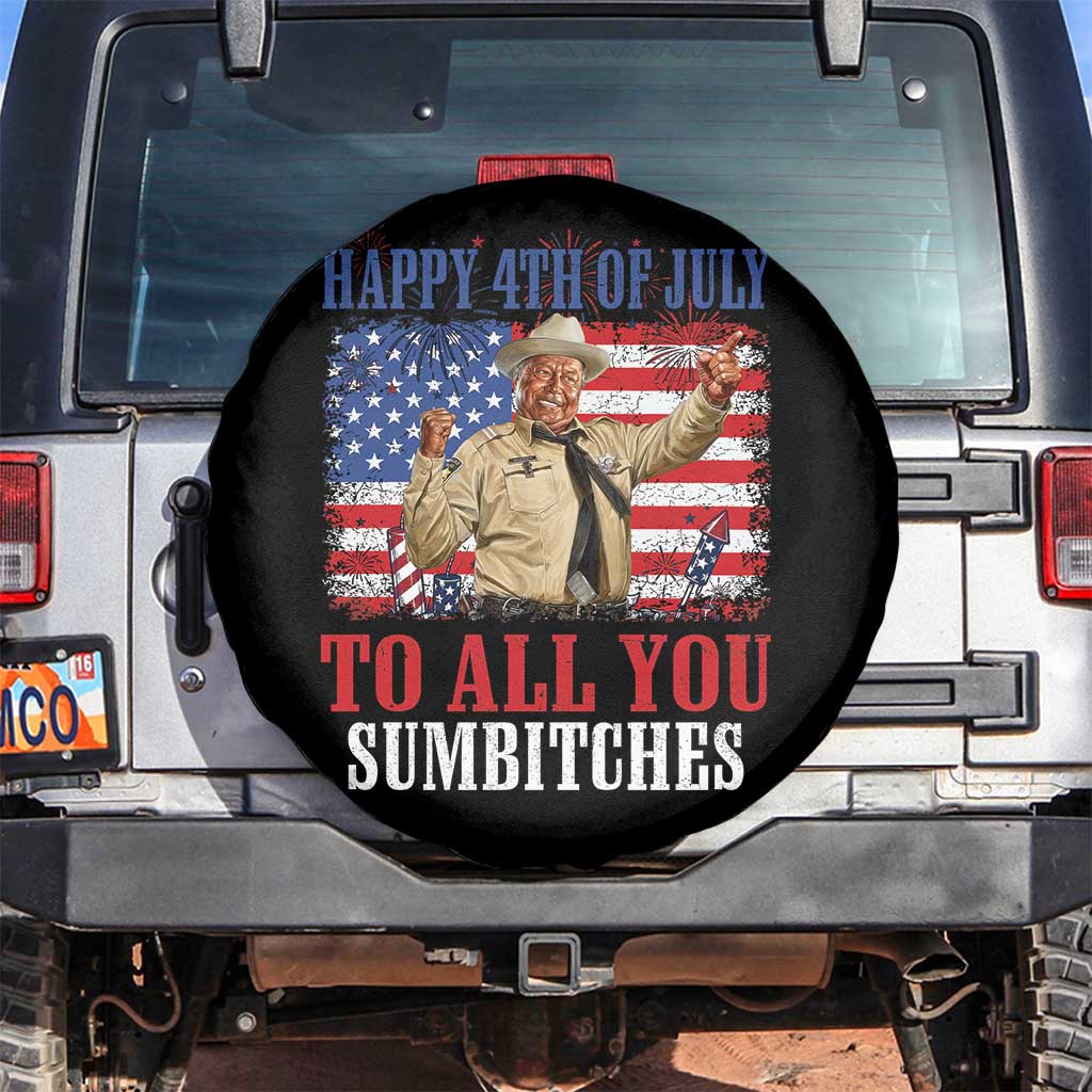 Happy 4th of July To All You Sumbitches Spare Tire Cover Funny Smokey Patriotic American 70s Movie The Bandit