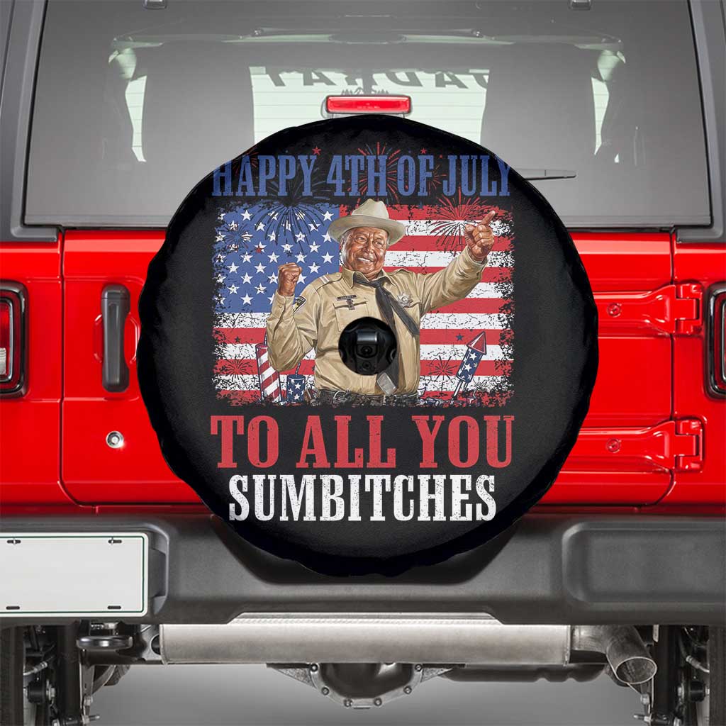 Happy 4th of July To All You Sumbitches Spare Tire Cover Funny Smokey Patriotic American 70s Movie The Bandit