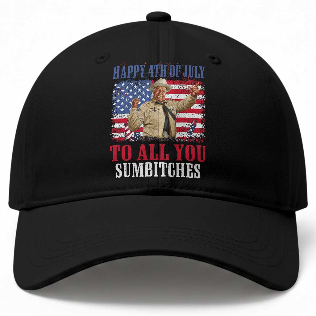 Happy 4th of July To All You Sumbitches Baseball Cap Funny Smokey Patriotic American 70s Movie The Bandit