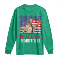Happy 4th of July To All You Sumbitches Long Sleeve Shirt Funny Smokey Patriotic American 70s Movie The Bandit