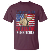 Happy 4th of July To All You Sumbitches T Shirt Funny Smokey Patriotic American 70s Movie The Bandit