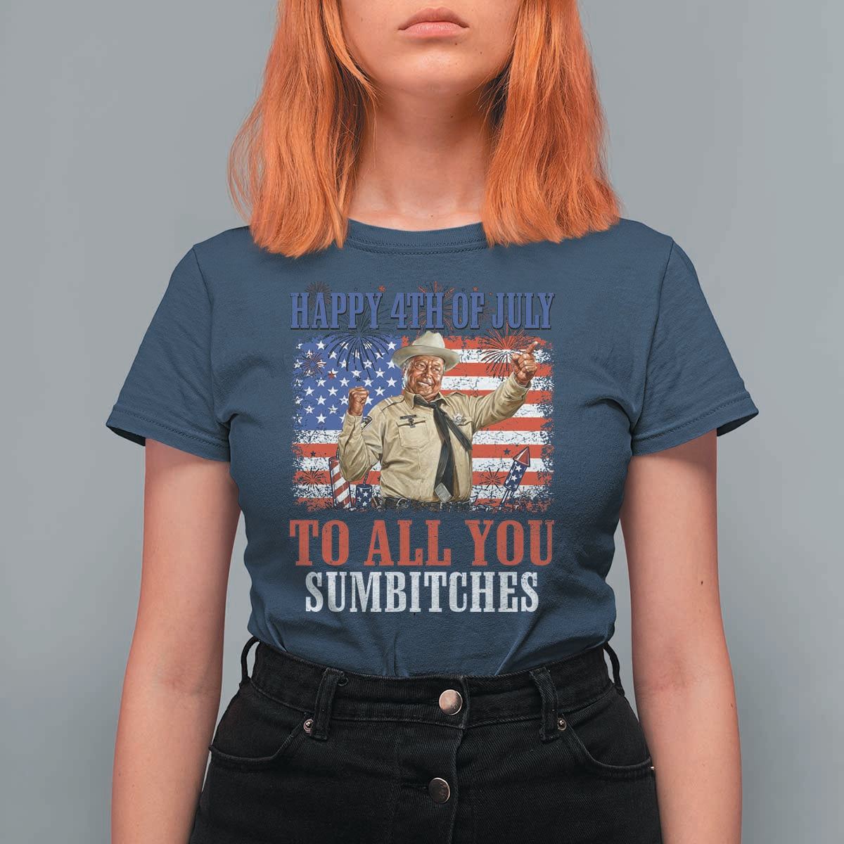 Happy 4th of July To All You Sumbitches T Shirt For Women Funny Smokey Patriotic American 70s Movie The Bandit