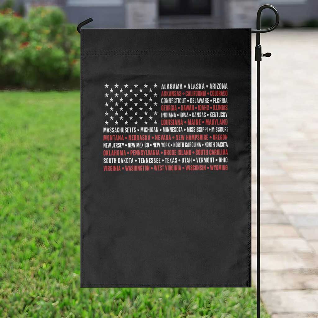 50 US States 4th of July Vintage American Flag Garden Flag