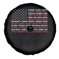 50 US States 4th of July Vintage American Flag Spare Tire Cover