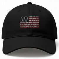 50 US States 4th of July Vintage American Flag Baseball Cap