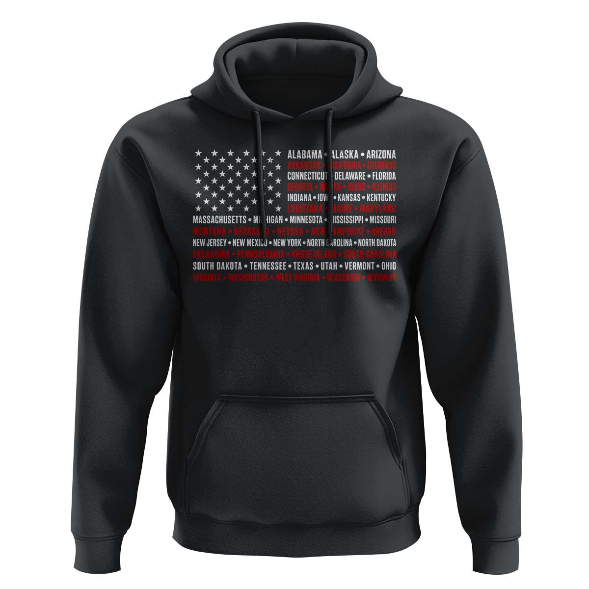 50 US States 4th of July Vintage American Flag Hoodie