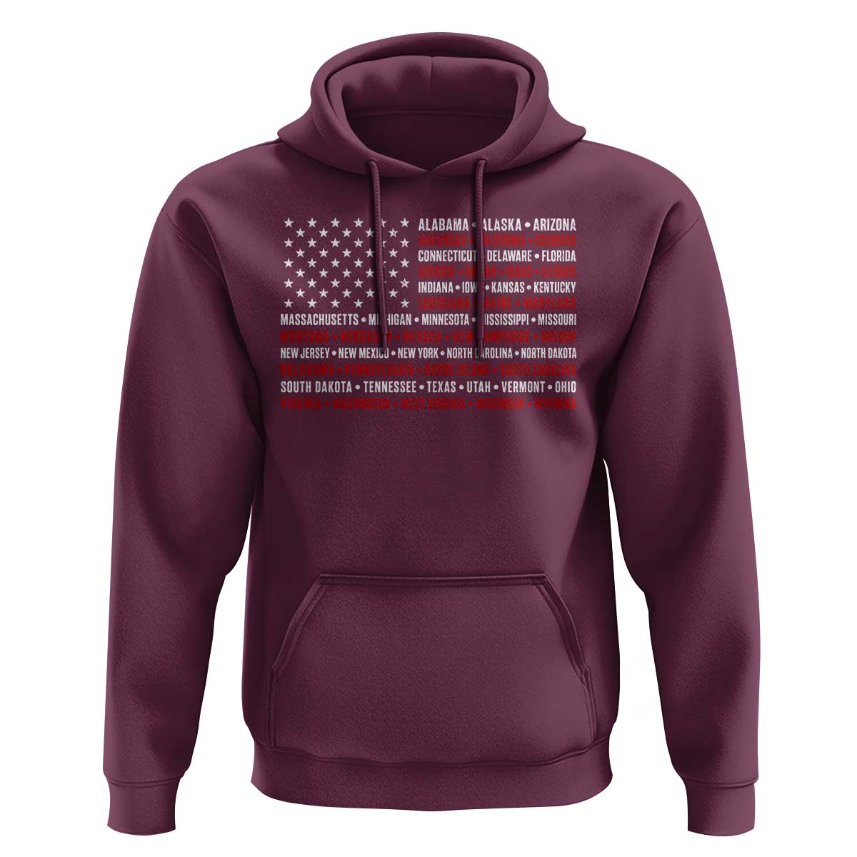50 US States 4th of July Vintage American Flag Hoodie