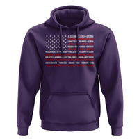 50 US States 4th of July Vintage American Flag Hoodie