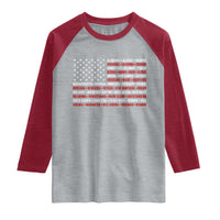 50 US States 4th of July Vintage American Flag Raglan Shirt