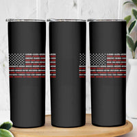 50 US States 4th of July Vintage American Flag Skinny Tumbler