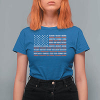 50 US States 4th of July Vintage American Flag T Shirt For Women