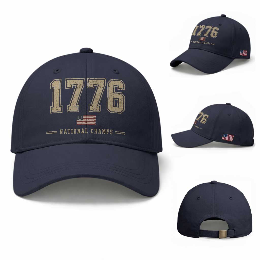 1776 National Champs 250th Anniversary USA 4th of July Baseball Cap