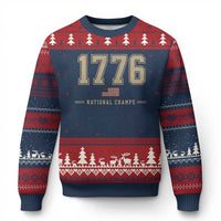 1776 National Champs 250th Anniversary USA 4th of July Ugly Christmas Sweater