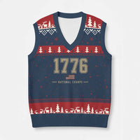 1776 National Champs 250th Anniversary USA 4th of July V-Neck Knit Sweater Vest