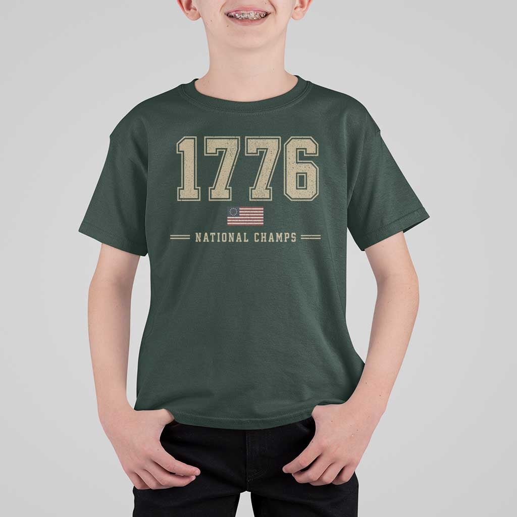 1776 National Champs 250th Anniversary USA 4th of July T Shirt For Kid