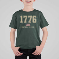 1776 National Champs 250th Anniversary USA 4th of July T Shirt For Kid