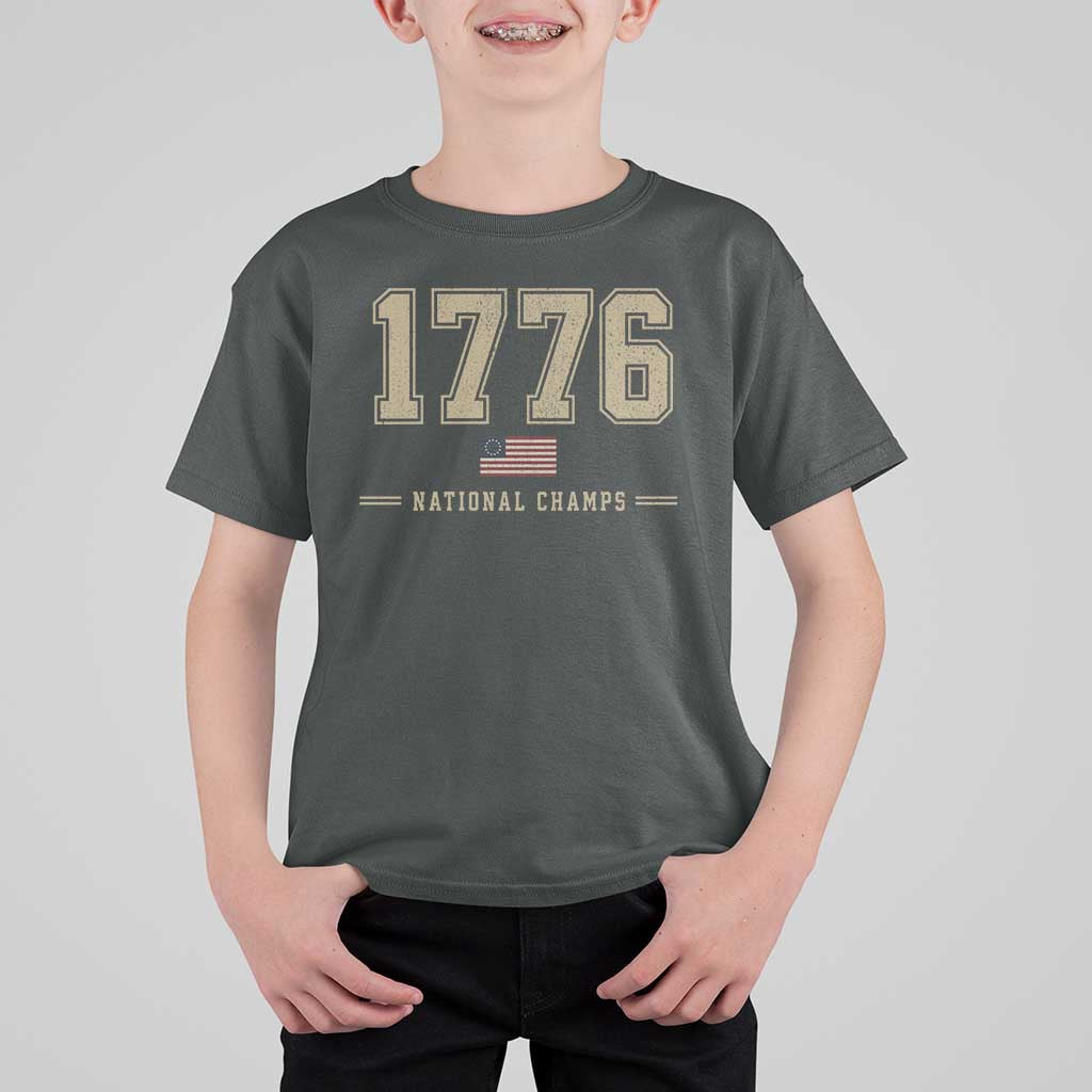 1776 National Champs 250th Anniversary USA 4th of July T Shirt For Kid