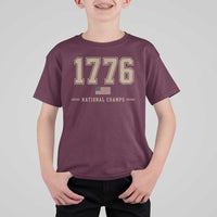 1776 National Champs 250th Anniversary USA 4th of July T Shirt For Kid