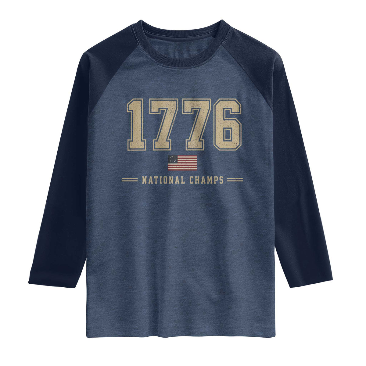 1776 National Champs 250th Anniversary USA 4th of July Raglan Shirt