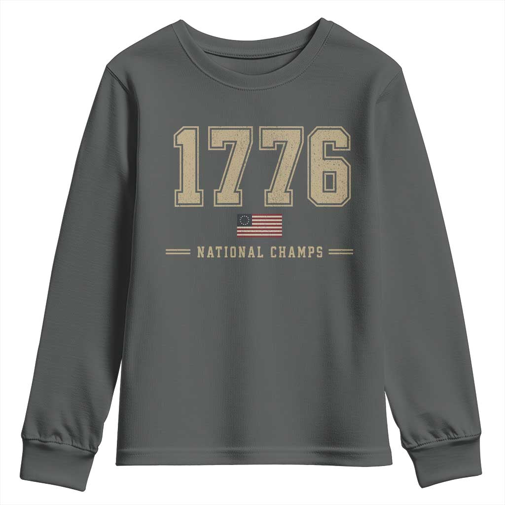 1776 National Champs 250th Anniversary USA 4th of July Youth Sweatshirt