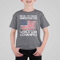 Back To Back Undefeated World War Champs 4th Of July T Shirt For Kid 1918 1945 US History