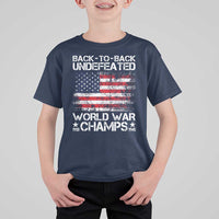 Back To Back Undefeated World War Champs 4th Of July T Shirt For Kid 1918 1945 US History