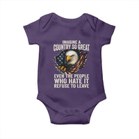Imagine A Country So Great Even The People Who Hate It Refuse To Leave Baby Onesie Bald Eagle