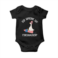 Patriotic Silly Goose 4th of July Baby Onesie Did Someone Say Firequacker