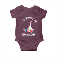 Patriotic Silly Goose 4th of July Baby Onesie Did Someone Say Firequacker
