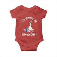 Patriotic Silly Goose 4th of July Baby Onesie Did Someone Say Firequacker