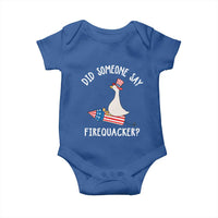 Patriotic Silly Goose 4th of July Baby Onesie Did Someone Say Firequacker