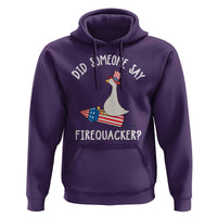 Patriotic Silly Goose 4th of July Hoodie Did Someone Say Firequacker