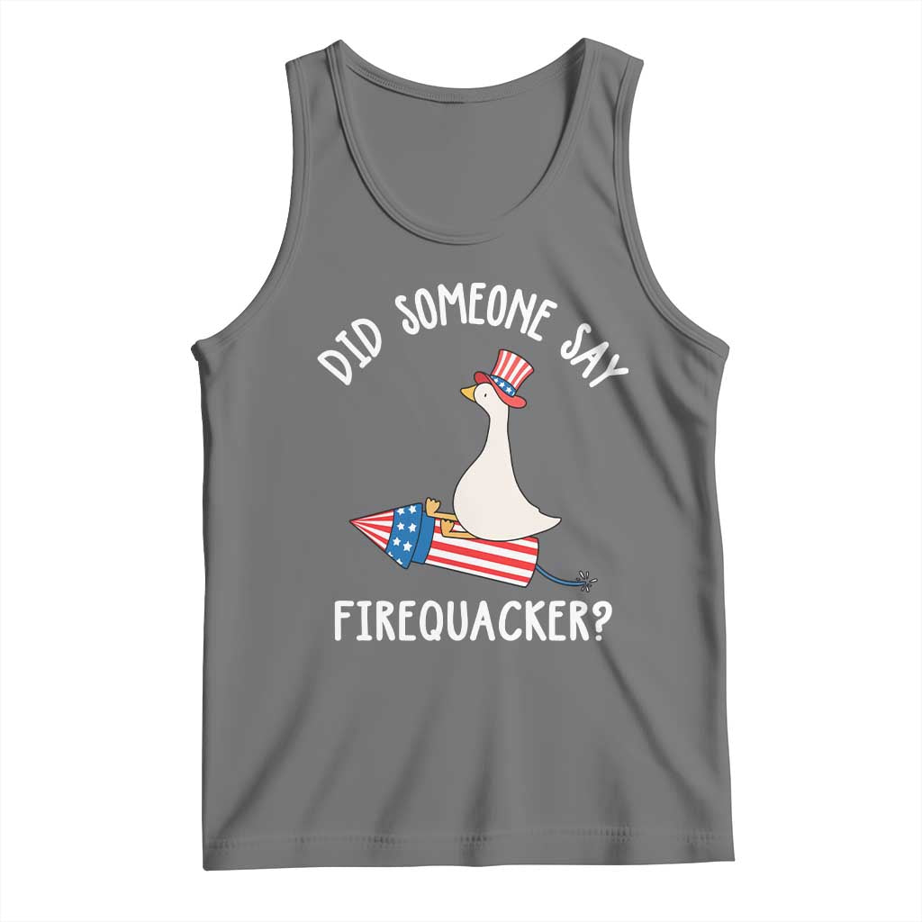 Patriotic Silly Goose 4th of July Tank Top Did Someone Say Firequacker