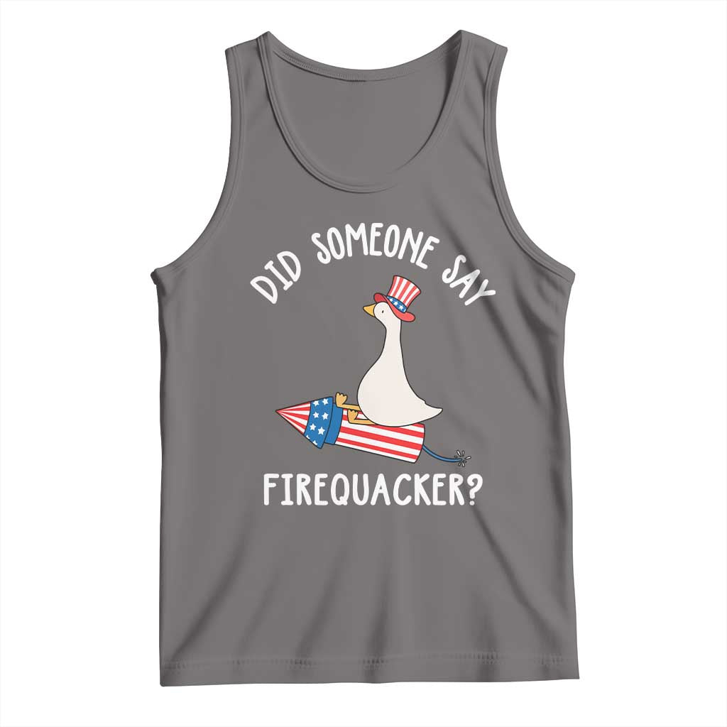 Patriotic Silly Goose 4th of July Tank Top Did Someone Say Firequacker