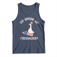 Patriotic Silly Goose 4th of July Tank Top Did Someone Say Firequacker